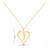 0.05ctsValentine Alphabet J In A Heart Pendant in 18KT Yellow Gold (GH Color, SI Clarity) with 16" Chain