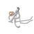 0.04ctsValentine Alphabet R With Heart Design Pendant in 18KT Rose Gold (GH Color, SI Clarity) with 16" Chain