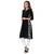 Black printed rayon kurtas-and-kurtis