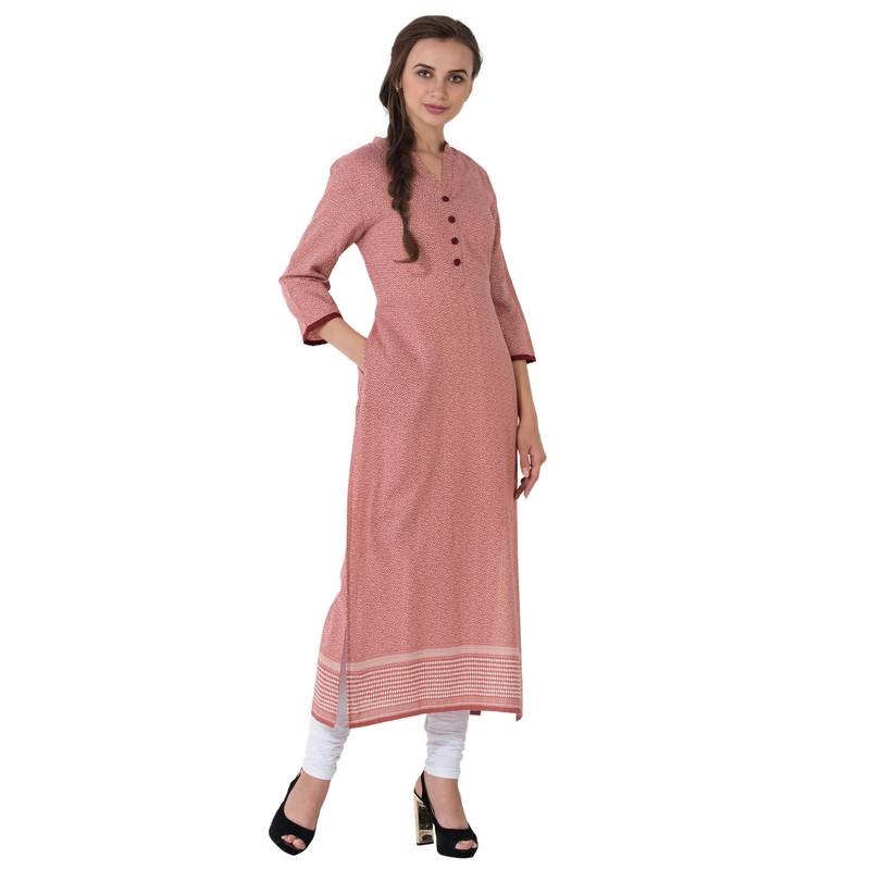 Black printed cotton kurtas-and-kurtis