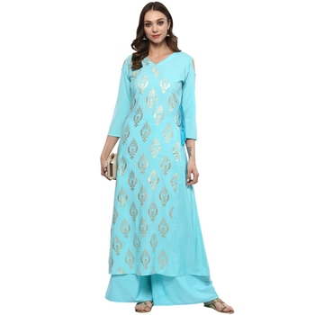 blue colour kurtis