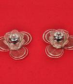 Silver Polished Floral Design Sindoor Box Pair