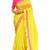 yellow Fancy Thread work 60 gm Georgette Silk saree with blouse