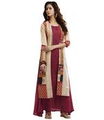 Maroon none cotton salwar
