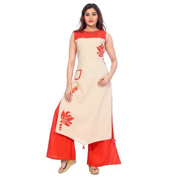Orange none cotton salwar 1