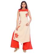 Orange none cotton salwar