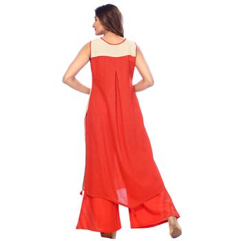 Orange none cotton salwar 2