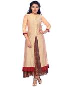 Peach none chanderi salwar with dupatta