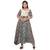 Brown printed cotton kurtas-and-kurtis