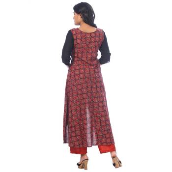 Red printed cotton kurtas-and-kurtis 2
