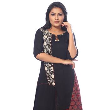 Red printed cotton kurtas-and-kurtis 5
