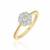 Floral diamond Ring-Engagement Ring-0.50Cts diamond ring-18kt yellow gold ring