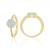 Floral diamond Ring-Engagement Ring-0.50Cts diamond ring-18kt yellow gold ring