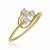 Three diamond Ring -0.14Cts diamond -18kt yellow gold-Engagement Ring-ring to gift