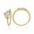 Three diamond Ring -0.14Cts diamond -18kt yellow gold-Engagement Ring-ring to gift