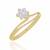 Floral diamond Ring-18kt yellow gold Ring-0.15cts diamond Ring-Anniversary Ring