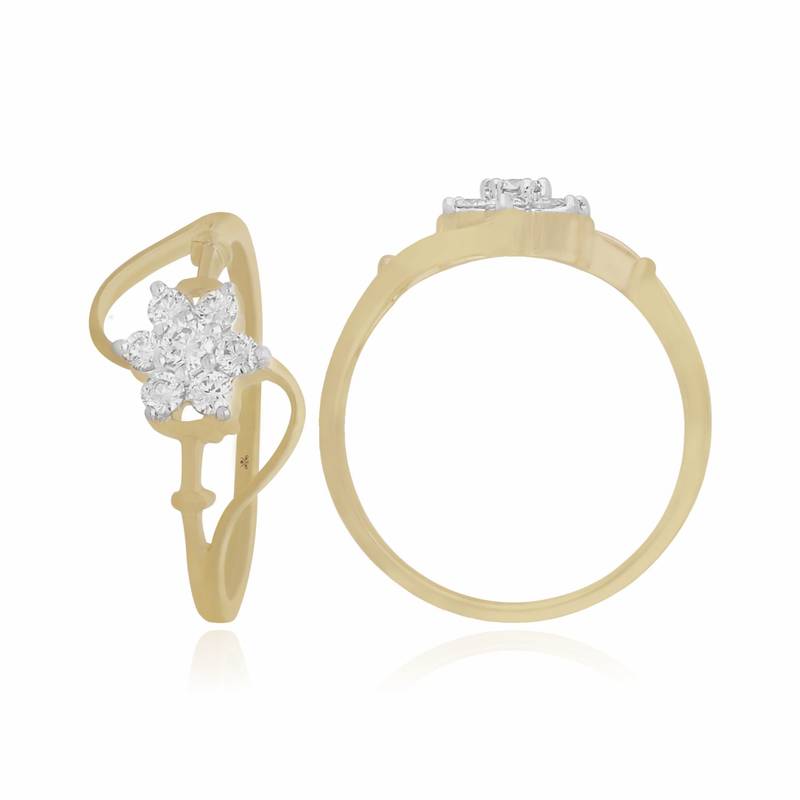 0.25cts diamond Ring-18kt yellow gold Ring-Engagement Ring-Pressure set Ring