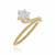 Pressure set Diamond ring-yellow gold -18kt gold Anniversary ring-0.22cts round diamond ring