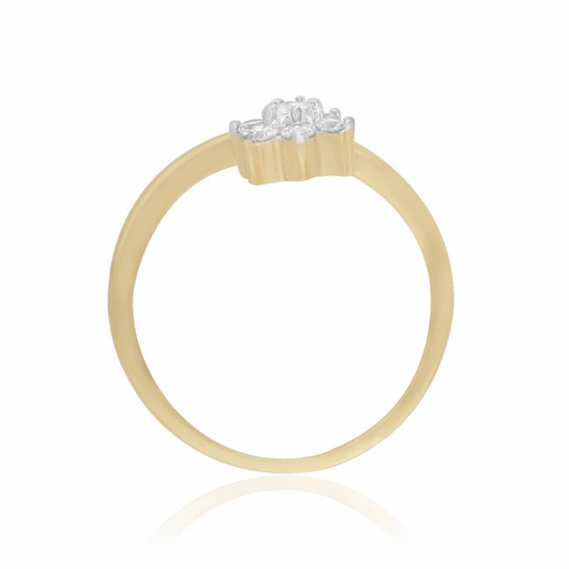 Pressure set Diamond ring-yellow gold -18kt gold Anniversary ring-0.22cts round diamond ring