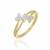 diamond Ring-Elegant style-0.23cts diamond ring-18kt yellow gold-Anniversary gift