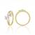 diamond Ring-Elegant style-0.23cts diamond ring-18kt yellow gold-Anniversary gift