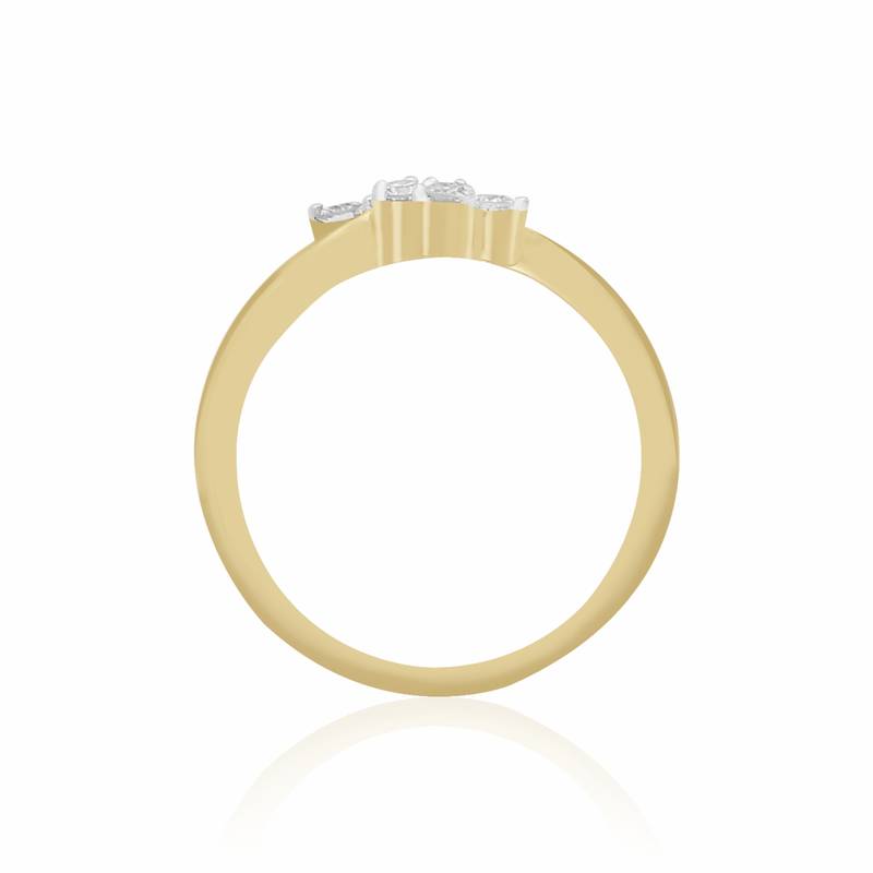 diamond Ring-Elegant style-0.23cts diamond ring-18kt yellow gold-Anniversary gift