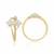 pressure set diamond ring-18kt yellow gold-Anniversary ring-gift to love