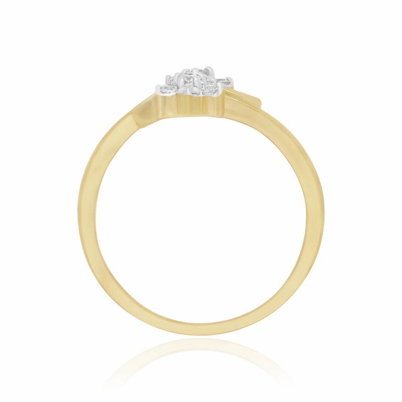 pressure set diamond ring-18kt yellow gold-Anniversary ring-gift to love