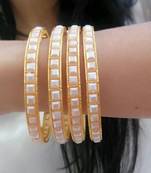 Colorful temple kemp bangle set of 4 pc.