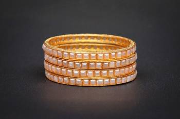 Colorful temple kemp bangle set of 4 pc. 3