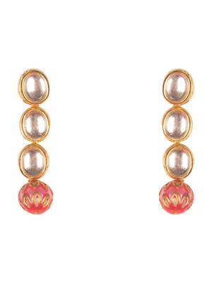 Pritisha Pink Meenakari  And Kundan Necklace Set 4