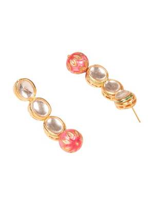 Pritisha Pink Meenakari  And Kundan Necklace Set 5