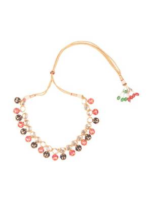 Pritisha Black And Pink Meenakari  And Kundan Necklace Set 3
