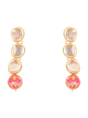 Pritisha Black And Pink Meenakari  And Kundan Necklace Set 4