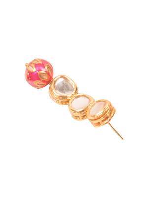 Pritisha Black And Pink Meenakari  And Kundan Necklace Set 5