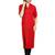 Red plain rayon stitched kurti