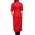 Red plain rayon stitched kurti