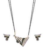 Green Black Gold American Diamond Designer Mangalsutra Set TMS236