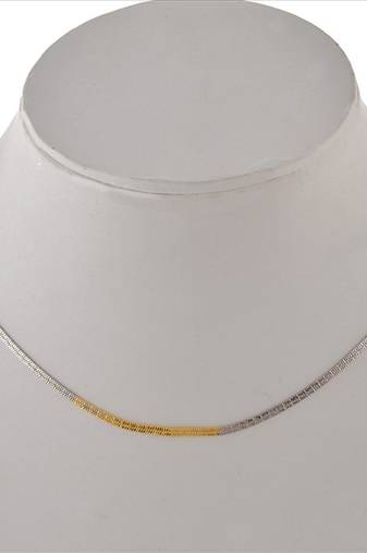 Dual Tone Simple Neck Chain Which can be used alone or you can add your Pendant in It.
