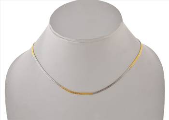 Dual Tone Simple Neck Chain Which can be used alone or you can add your Pendant in It. 1