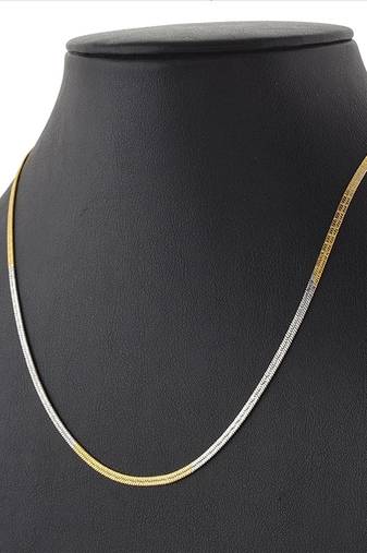 Dual Tone Simple Neck Chain Which can be used alone or you can add your Pendant in It.