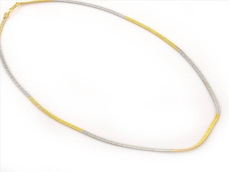 Dual Tone Simple Neck Chain Which can be used alone or you can add your Pendant in It.