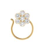 7 Diamond Designer Floral Nose Pin