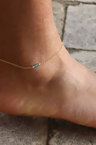Simple Light Weight Elegant Golden Chain Anklet