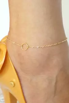 Simple Light Weight Elegant Golden Chain Anklet