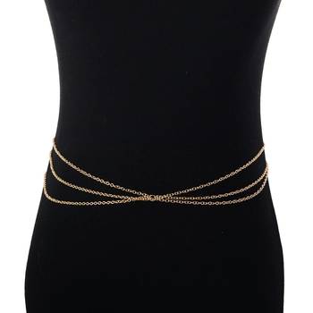 Hot Double Crossover Waist Belt Belly Body Chain Jewelry 2