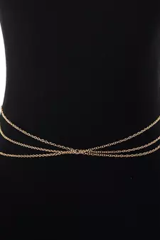 Hot Double Crossover Waist Belt Belly Body Chain Jewelry