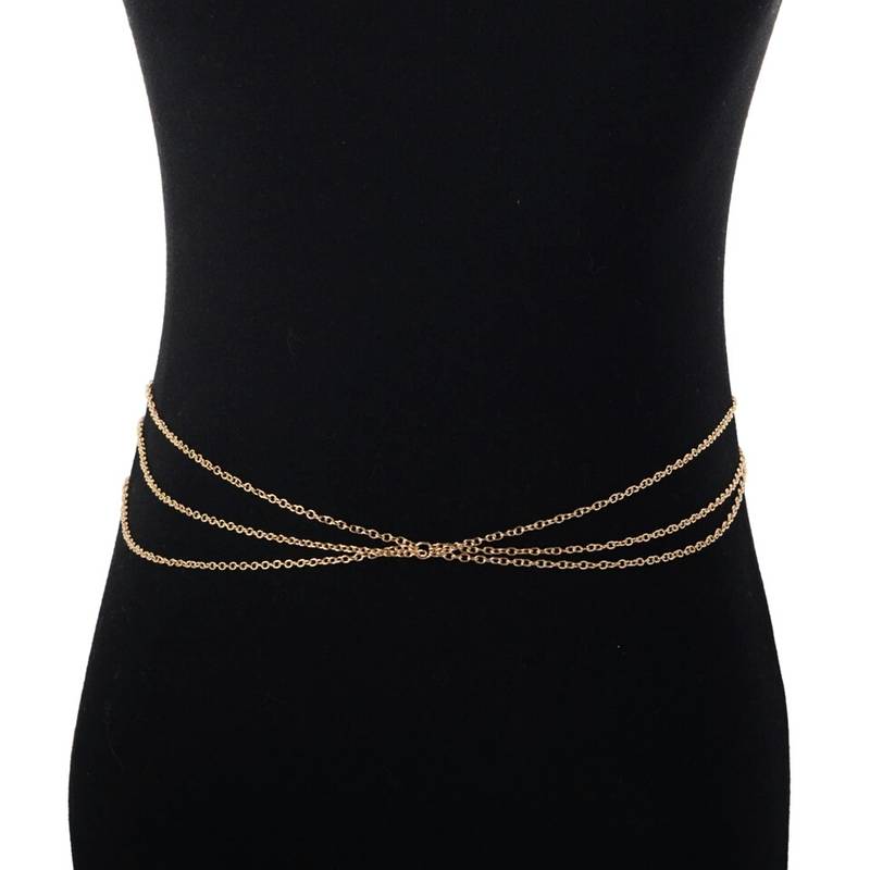Hot Double Crossover Waist Belt Belly Body Chain Jewelry