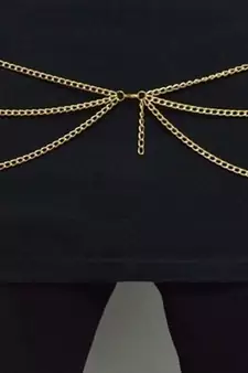 Hot Double Crossover Waist Belt Belly Body Chain Jewelry