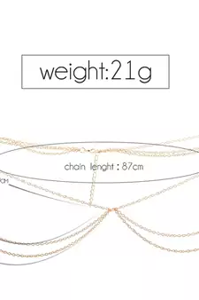 Hot Double Crossover Waist Belt Belly Body Chain Jewelry